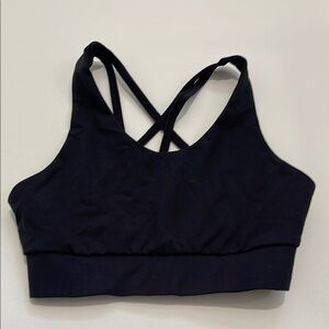 True North Black Criss-Cross Sports Bra with Stretchy Band Organic Cotton